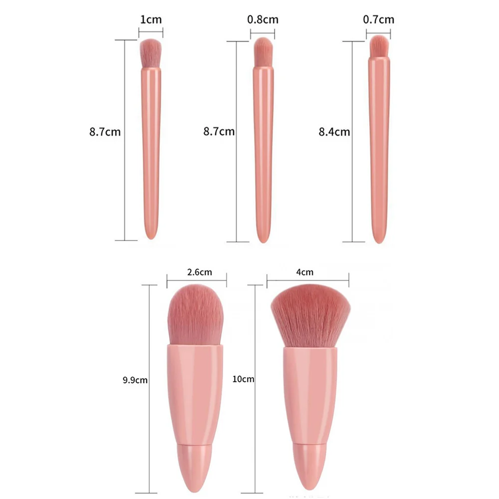 

Makeup Brushes Pink Powder Brushes Set Professional Makeup Brush 5 Piece Set Portable Makeup Brush Set Suitable For Travel