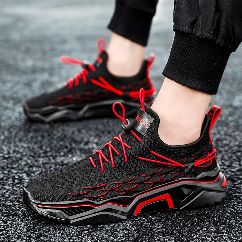 

Men Shoes Fashion Breathable Sports Sneakers Outdoor Gym Shoes Slip on Casual Lightweight Running Shoes Male Walking Shoes Tenis