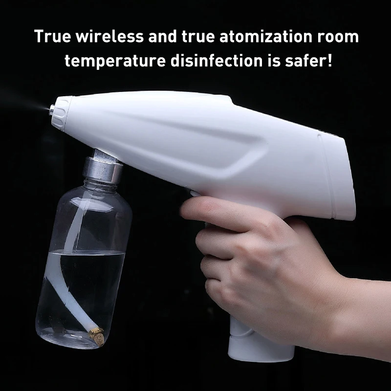 

New Handheld Blue Light Nano Electric Spray Gun Cross-border Atomizer Epidemic Disinfection Gun Usb Rechargeable Spray Machine