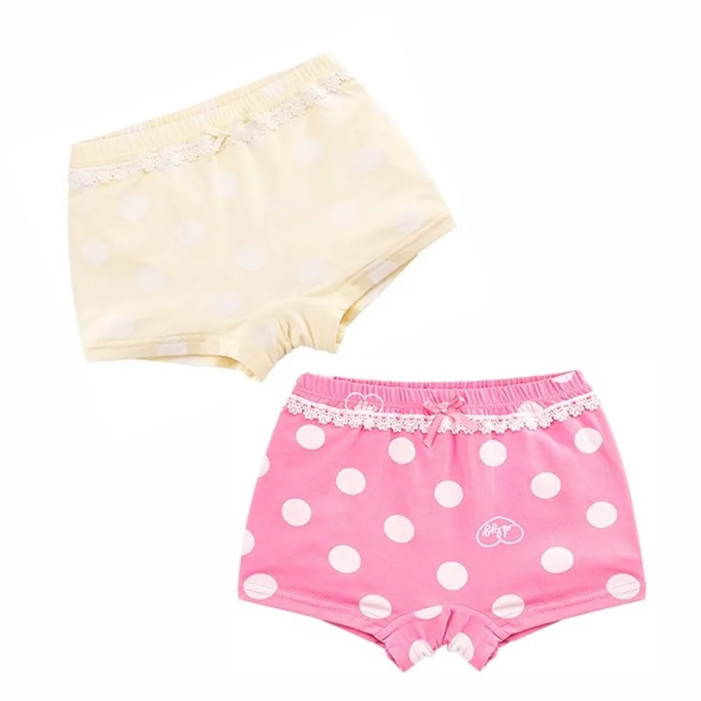 2 шт. эластичное хлопковое нижнее белье для девочек трусы боксеры с рисунком