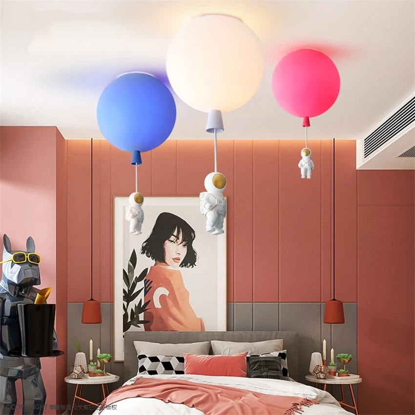 Скандинавские потолочные светильники с воздушными шарами для детской комнаты