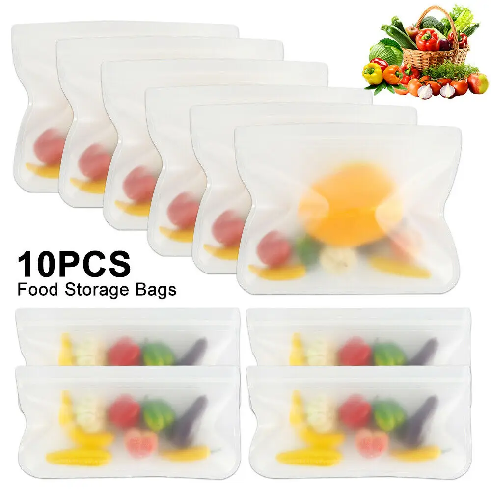 VKTECH 10 шт. PEVA силиконовые фрукты Еда сумка герметичный многоразовый свежий Кухня