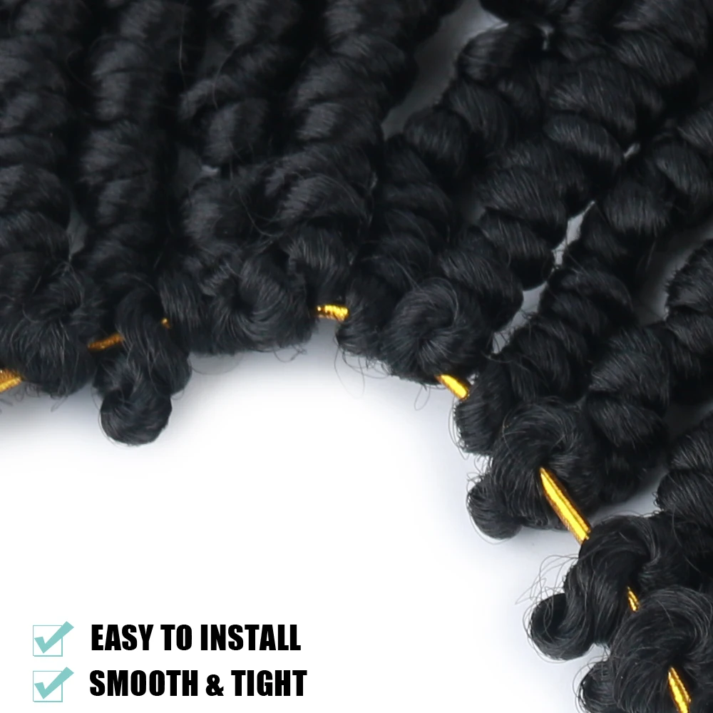 Афро бомбер Твист Синтетические плетеные крючком 8 дюймов для черных женщин