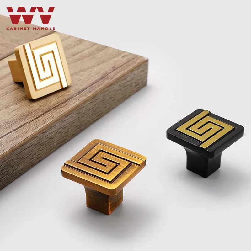 WV античные китайские ручки для двери шкафа желтые бронзовые золотого цвета ящика
