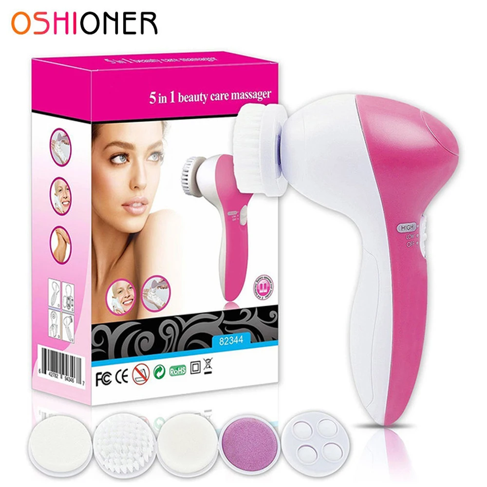 5 в 1 Мини-щетка для чистки лица электрические устройства очищения силиконовые
