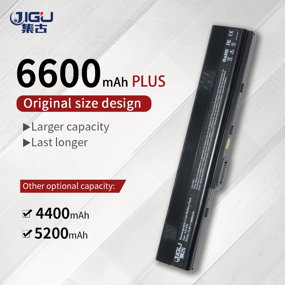 

JIGU Laptop Battery For ASUS K52 K52JB K52JC K52JE K52JK K52Jr A52J K52j K52f A52j A42-K52 A52 11.1V 6Cells A32-K52