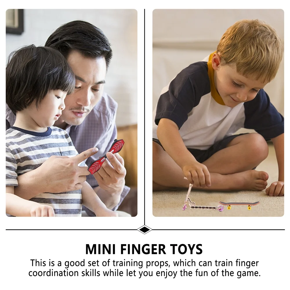 

1 Set Board Game Mini Finger Skateboards Finger Scooter Desktop Toys