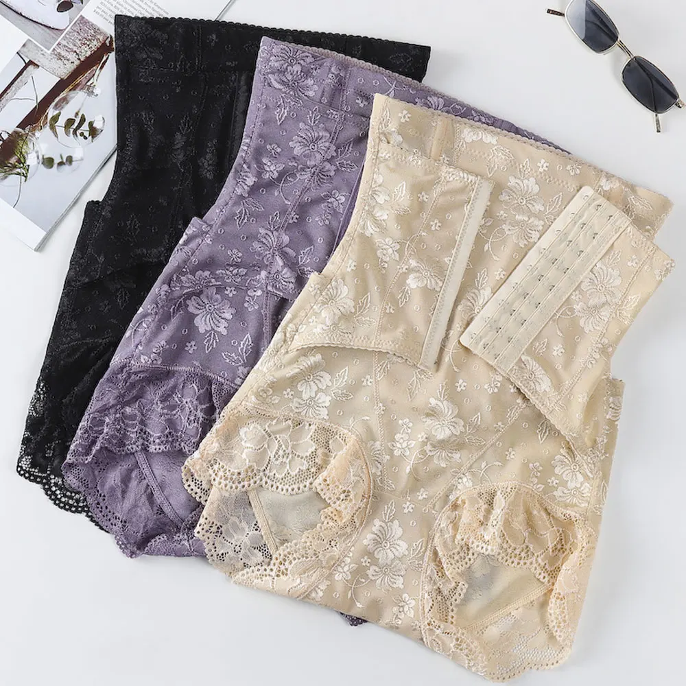 High Waist Panties Slimming Shapewear Shorts Postpartum Girdle Tummy Control Underwear Lace Lingerie Butt Lift Corset Shaper