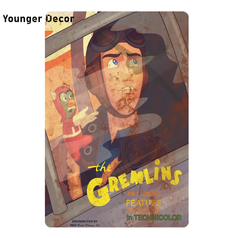 Классический постер с героями мультфильмов Gremlins Gizmo металлические знаки