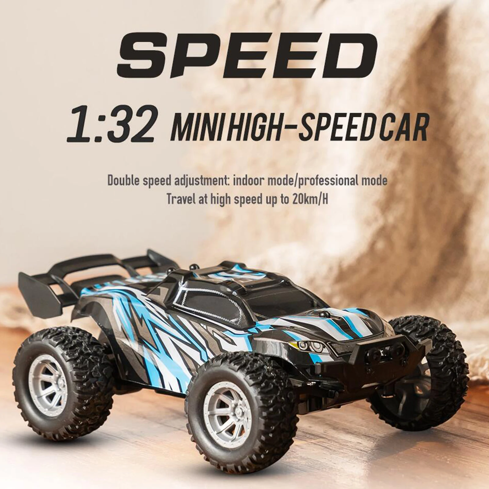 

1pc S658 1/32 RC Car 2.4GHz 20km/h 2WD High Speed Car Off-Road Truck