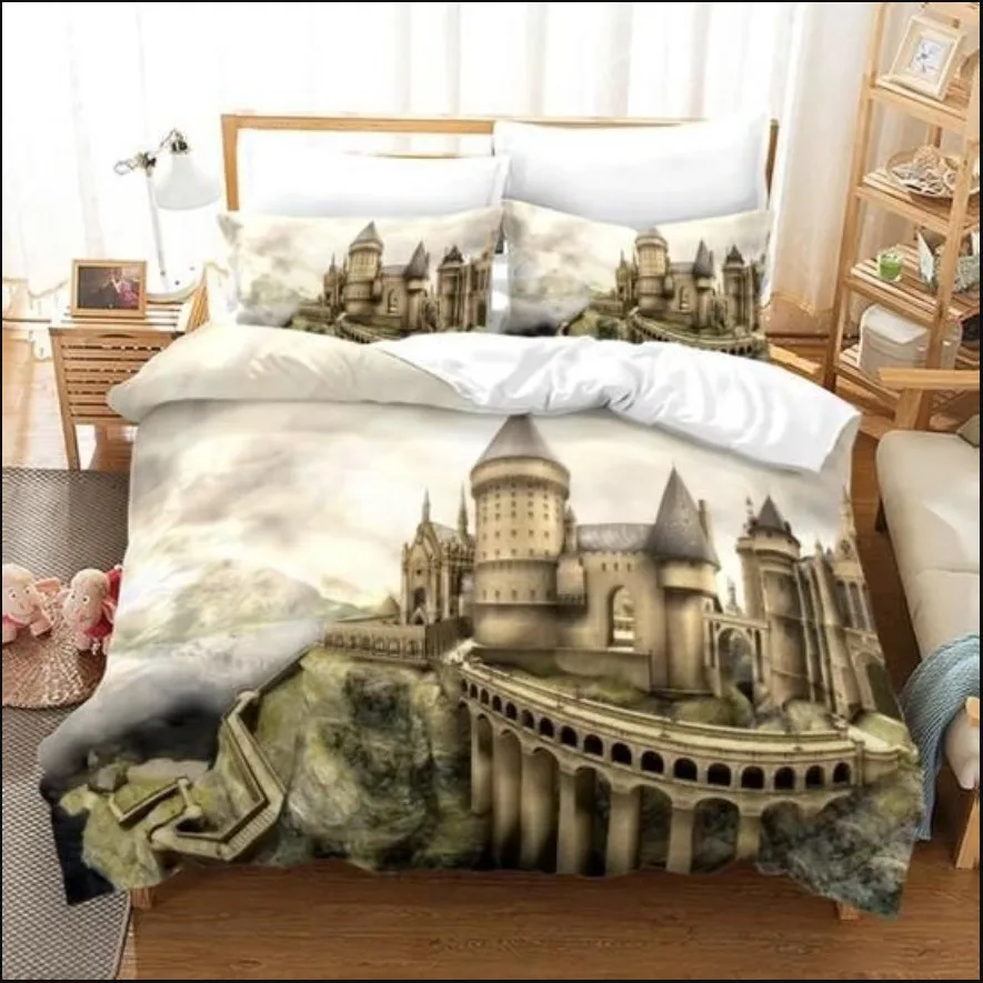 Castle Landscape Bedding Sets Fashion Duvet Cover Set Single Double Queen King Bedclothes Pillowcase Adult Kids Quilt Cover Sets