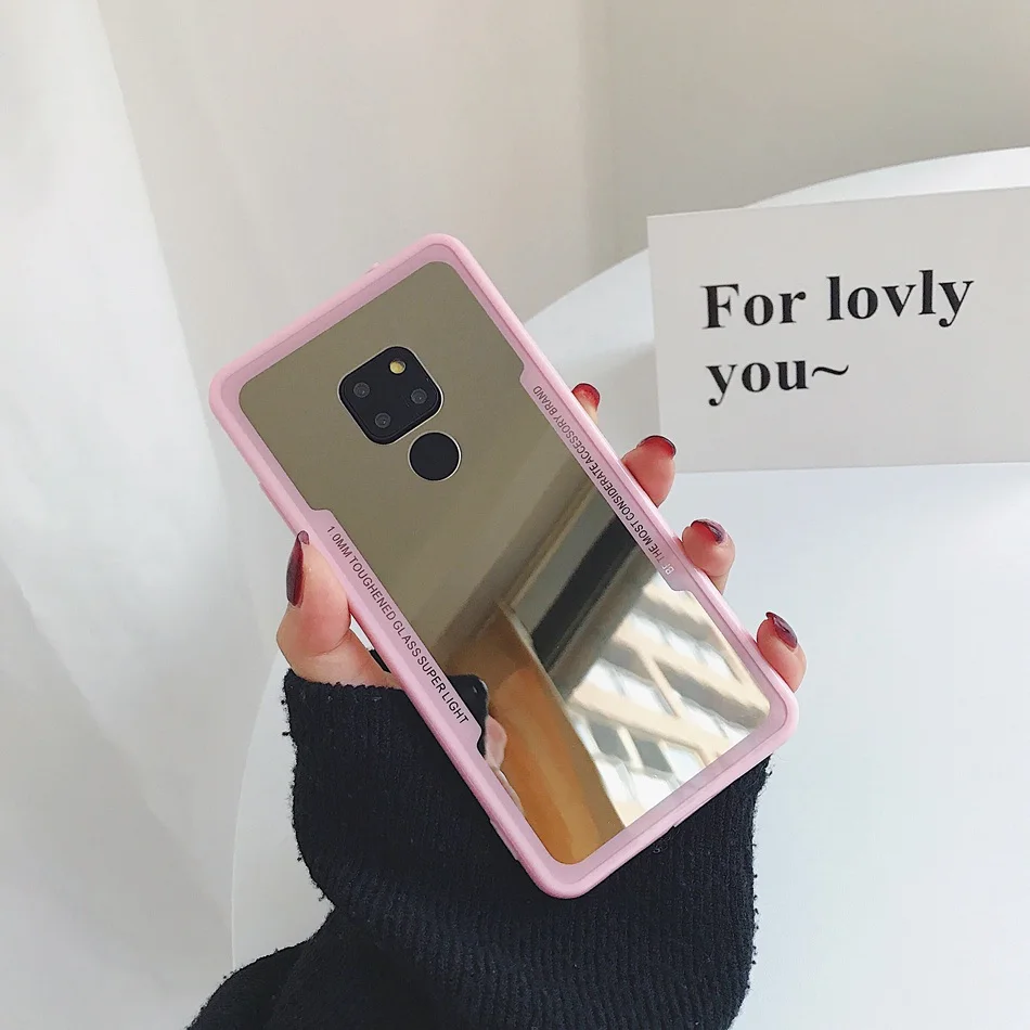 Для huawei P20 Lite P20 Pro Жесткий акриловый чехол s роскошный зеркальный чехол для телефона для huawei P30 Lite P30 Pro милый 3D чехол с рогом дьявола