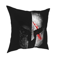 spartan sparta helmet pillowcase printing polyester cushion cover decor pillow case cover seater square 4040cm
