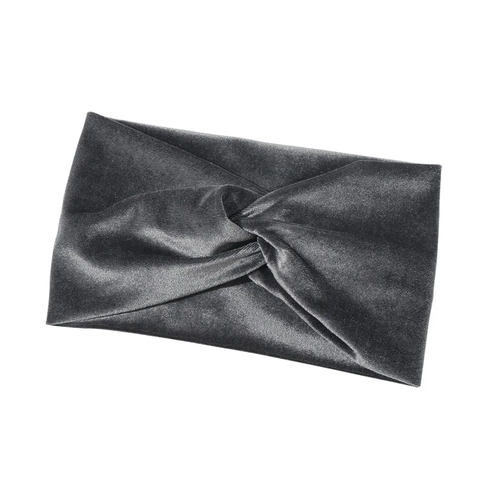 

Solid Velvet Elastic Fashion Cross Hair Bands Women Girls Cloth Yoga Headband Hairband Hair Accessories Headwear