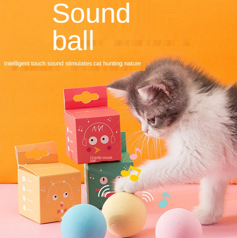 

Smart Cat Toys Interactive Ball Catnip Cat Training Toy Pet Playing Ball Pet Squeaky Supplies Products Toy for Cats Kitten Kitty