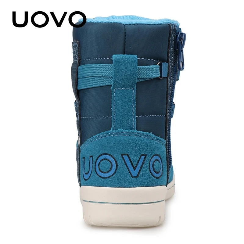 Бренд UOVO, детская зимняя обувь, модная детская повседневная спортивная обувь для мальчиков и девочек, высокие детские кроссовки, размер 28#-39