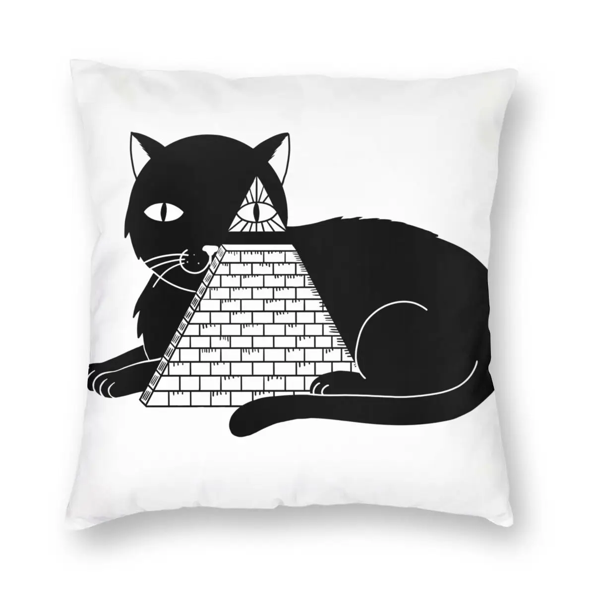 

Квадратная Подушка-чехол с изображением кошки и подсветки. Png креативные наволочки