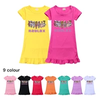 roblox girls dress kids summer sleepwear nightgown pajamas for girls children princess dress homewear cosplay costume 2 15y