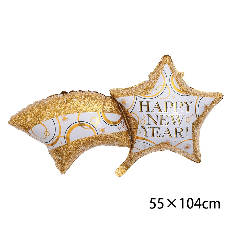 2021 Новый год Алюминий Фольга шар с днем украшения пленка шампанское шарик для