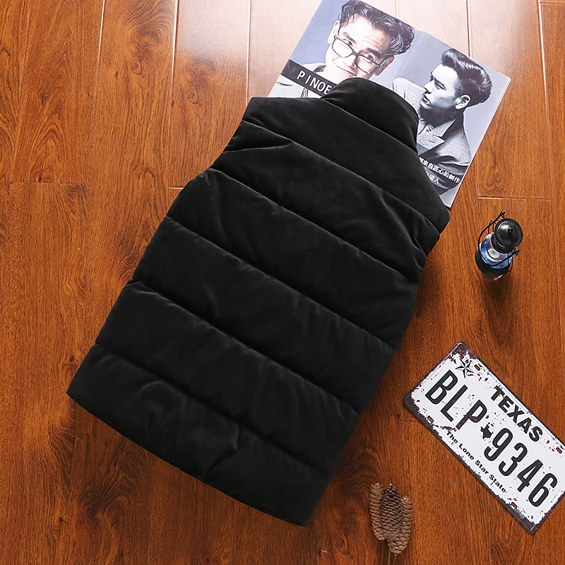 Жилет мужской с золотым бархатным утеплителем хлопковая пуховая куртка жилет в