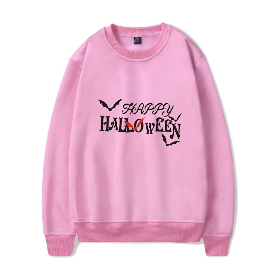 

2019 розовые свитшоты без капюшона для Хэллоуина для мужчин и женщин Новые Модные свитшоты для Хэллоуина повседневные осенне-зимние свитшоты...