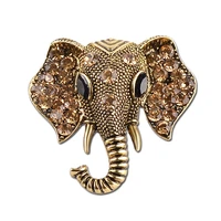 2021 vintage fashion design crystal rhinestone elephant brooches for women men animal brooch jewelry gifts for friends christmas