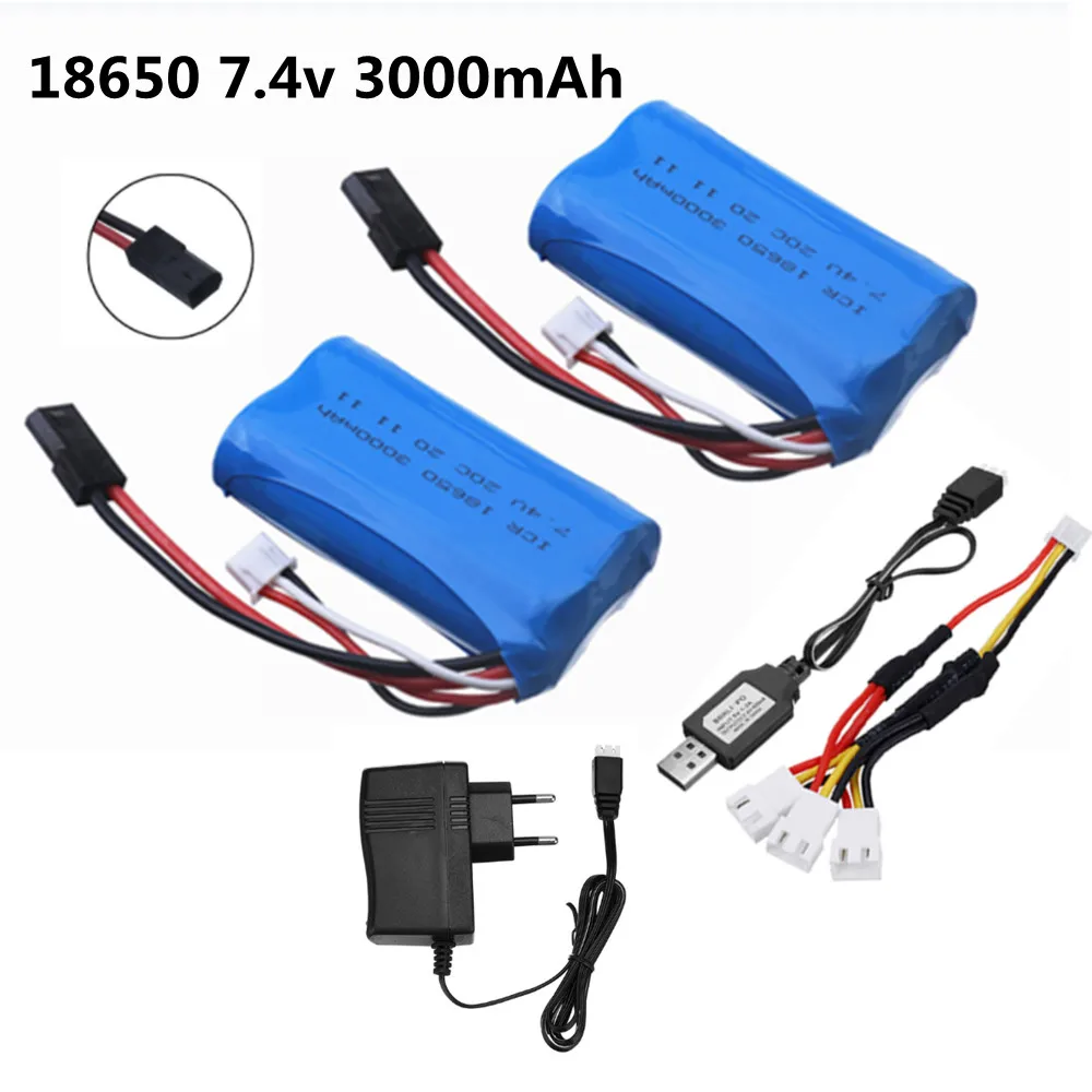 18650 7,4 V 3000mAh 20C литий-ионный аккумулятор для MJX T40 T40C F39 F49 T39 Syma 822 RC вертолет Дрон часть для BG1518 BG1513 BG1515