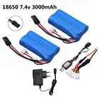 18650 7,4 V 3000mAh 20C литий-ионный аккумулятор для MJX T40 T40C F39 F49 T39 Syma 822 RC вертолет Дрон часть для BG1518 BG1513 BG1515