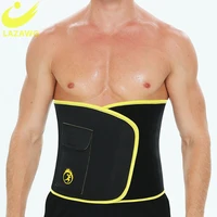 lazawg men hot neoprene waist trainer sauna belt weight loss belly trimmer control corsets burner workout slimming body shaper