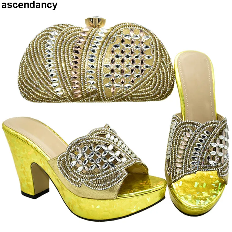 Африканские свадебные итальянские комплекты обуви и сумок женские