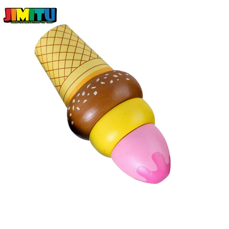 Деревянные магнитные кухонные игрушки JIMITU для детей обучающие с клубничным