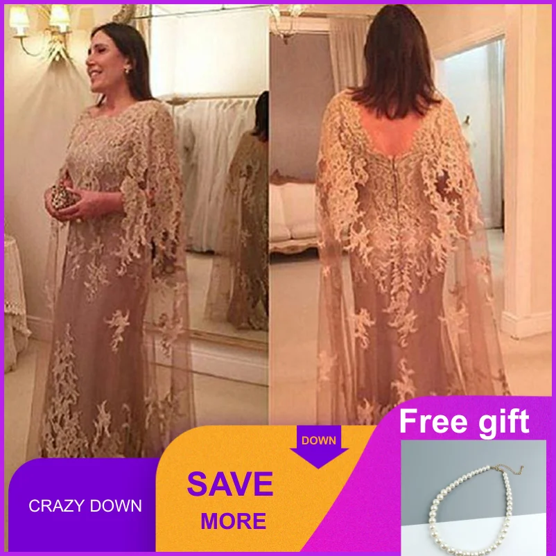 

Платье для матери невесты, Тюлевая драпировка, аппликация, длина до пола, Длинные вечерние платья для гостей свадьбы в саудовском, арабском ...