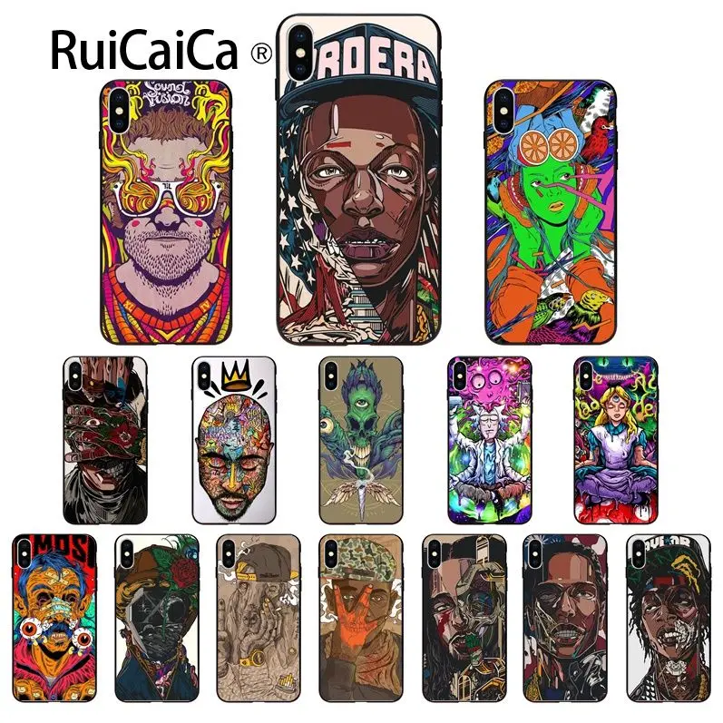 Чехол для телефона Ruicaica personity art rapper с цветной татуировкой Apple iPhone 8 7 6 6S Plus X XS MAX 5 5S SE