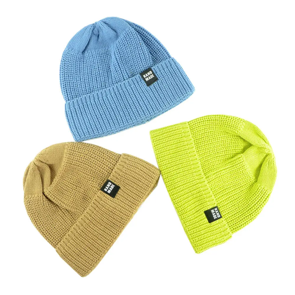 Beanies/Новинка года; однотонные вязаные теплые мягкие модные шапки в Корейском стиле; детские шерстяные Повседневные шапки; элегантная шапочка