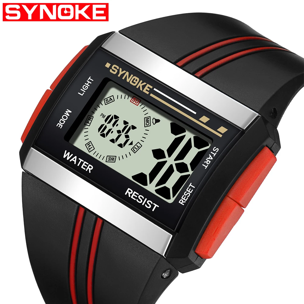 

Creative Square Men Sport Watch Multifunction Luminous Waterproof Digital Wrist Watches Unique Outdoor Casual Clock reloj hombre