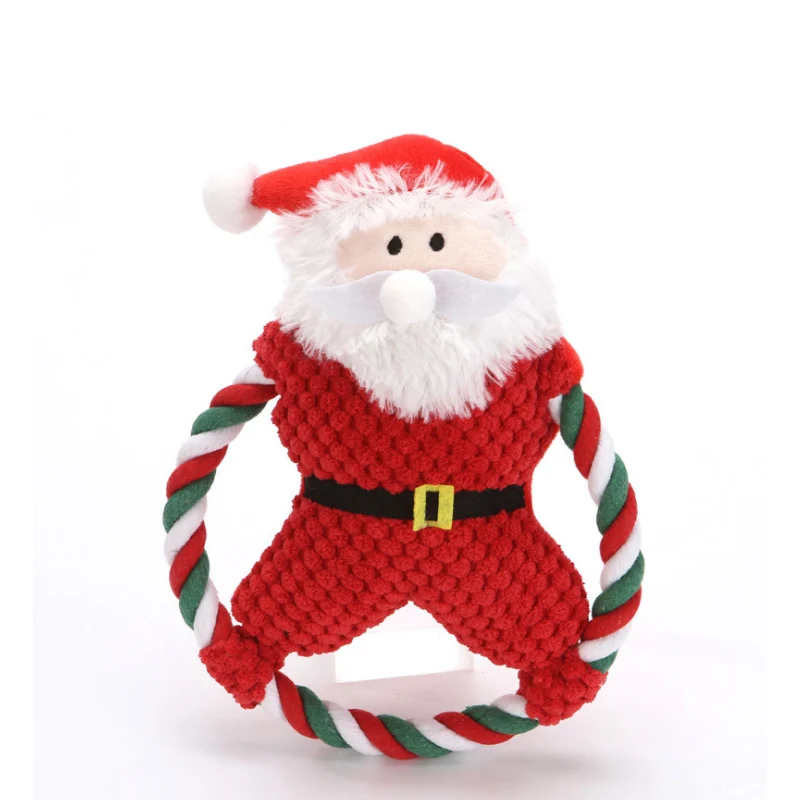 

Christmas Gifts For Pet Christmas Pet Toys Bite Resistant Toys Plush Interactive Dog Toy Gnawing Sound Toys Christmas Elk Toys