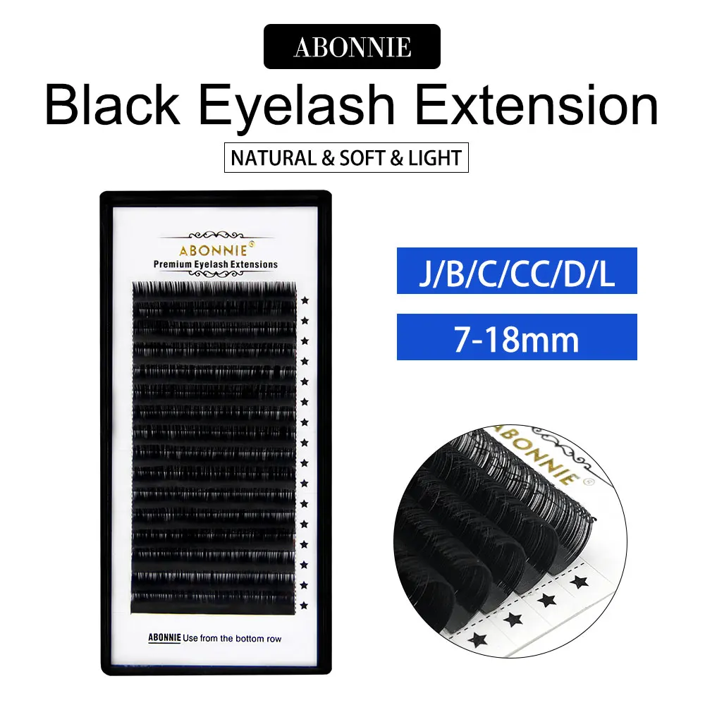Ресницы ABONNIE синтетические норковые для наращивания накладные ресницы 16