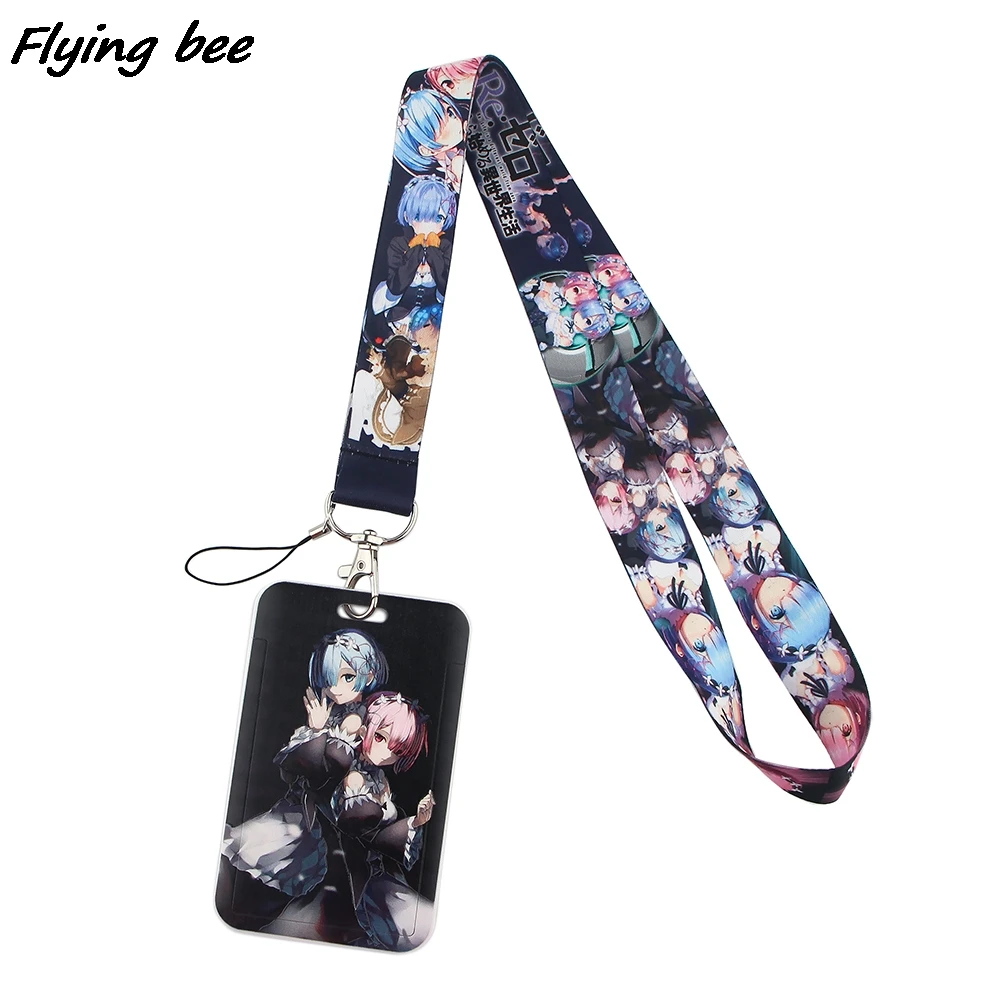 

Шнурок Flyingbee X1630 с аниме-девушкой, шнурок для держатель для карт, шнурок на шею для студентов, шнурок для Мобильный телефон доступа к метро