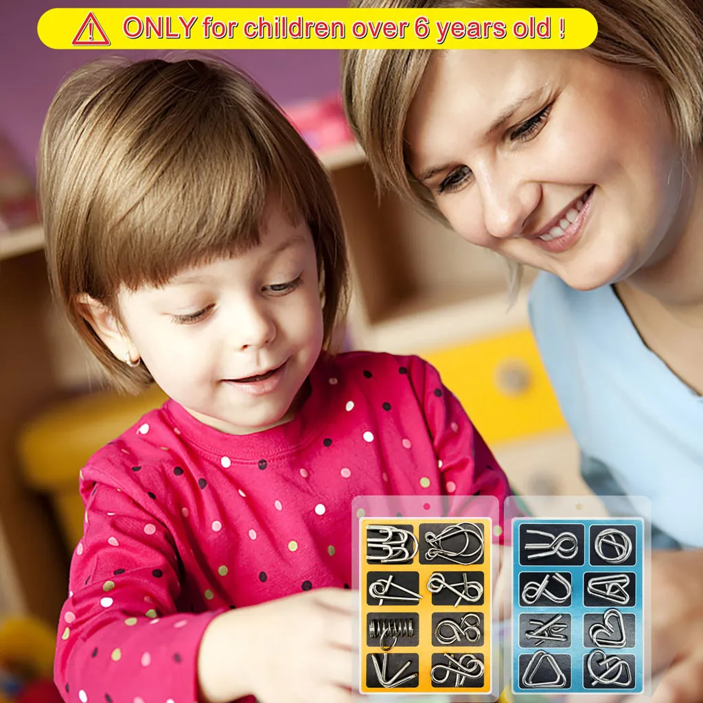 

Materials Metal 3d Montessori Puzzle Iq Mind Brain Teaser Puzzles For Children Adults Des Antistress Reliever Toys Kids Gifts