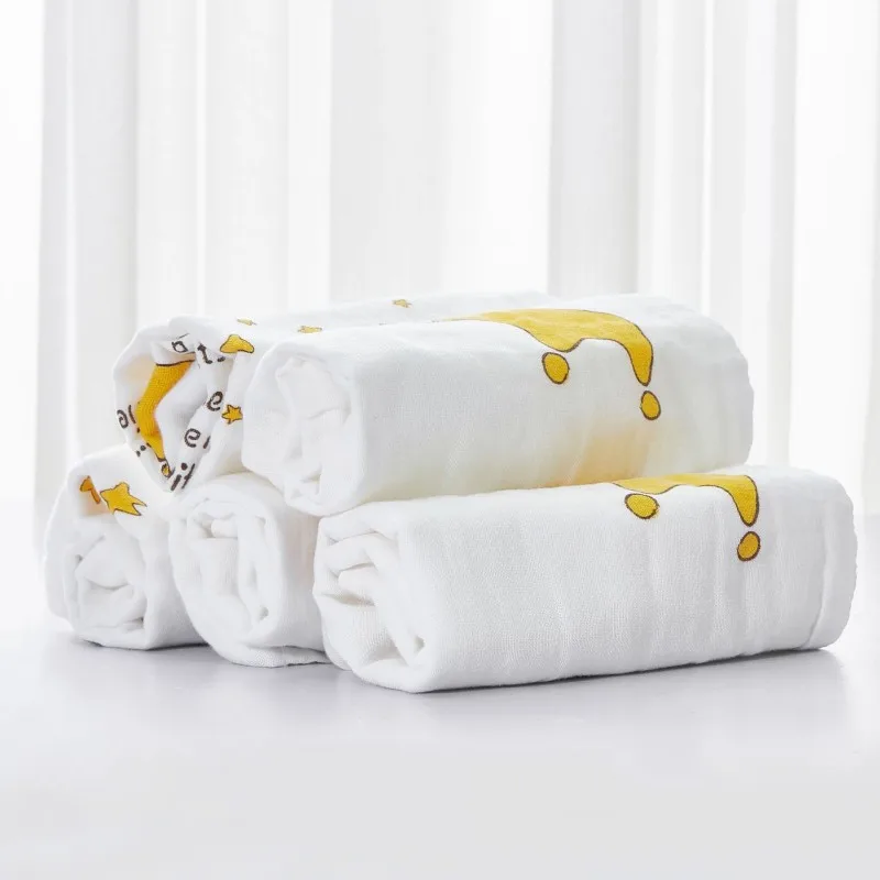 Baberos para beb&eacute; reci&eacute;n nacido, corona de beb&eacute;, toalla de algod&oacute;n, gasa, toalla facial para beb&eacute;, toalla de Saliva s&uacute;per suave-1