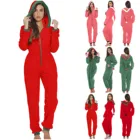 Зимняя теплая Пижама, женские комбинезоны, пушистые флисовые комбинезоны, одежда для сна, комплекты с капюшоном, пижамы для женщин, пижамы для взрослых, Комбинезоны