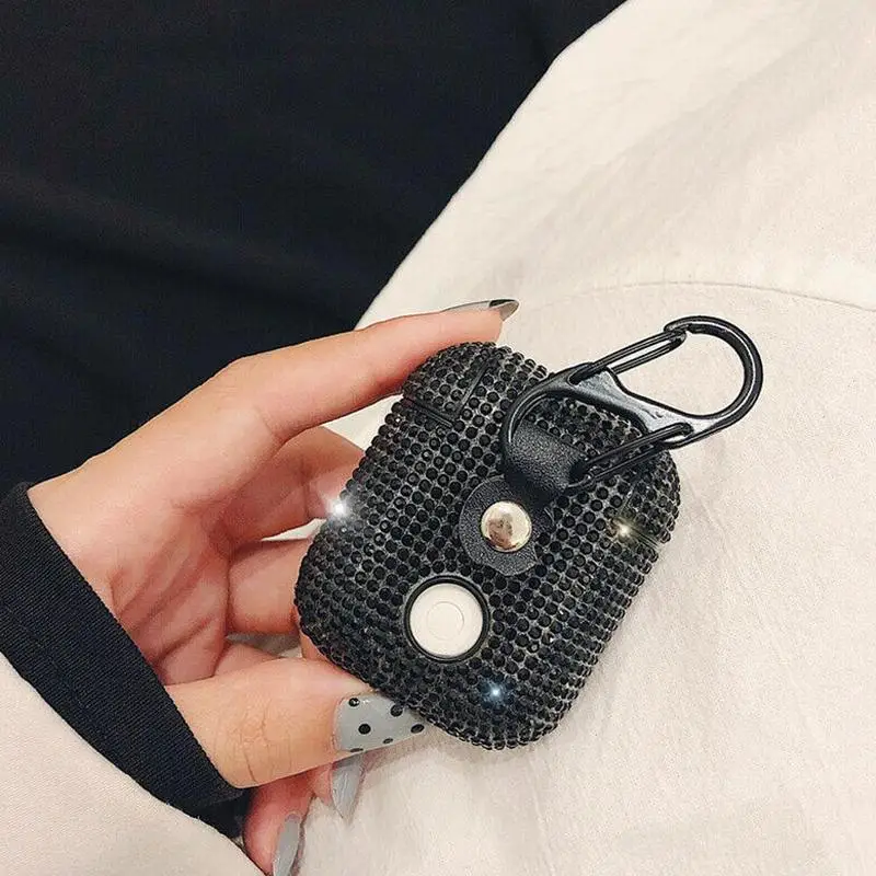 

For Airpods 1 2 Bling Diamond Earphone Case Dust-proof Wireless Accessories Bluetooth Cover Shock Absorption Box Char J6C9