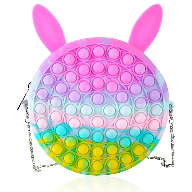 

Pop Fidgets Purse Bag for Girls Popper Push Bubbles Rainbow Crossbody Handbags Anxiety Sensory Fidget Birthday Party Gifts XXY65