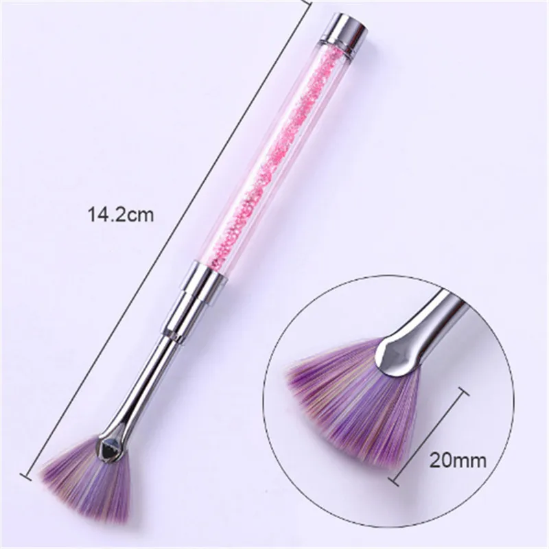 

Nail Art Brush Fan Shape Painting Drawing Cleaning Dust Glitter Powder Remover Pen Gradient Acrylic Rhinestone Tip Manicure Tool