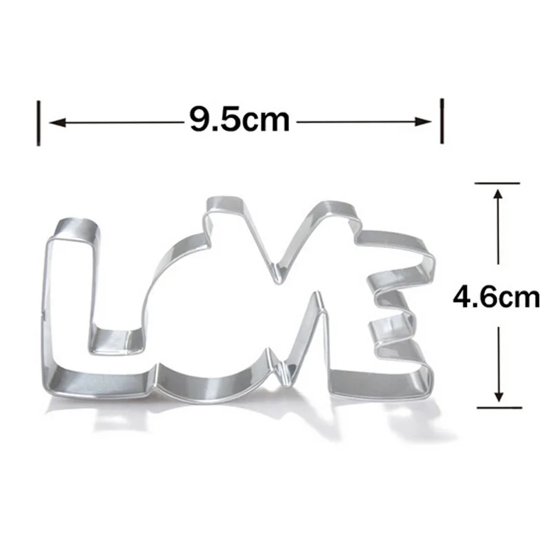 1 шт. милый Нержавеющая сталь печенья любовное письмо Форма формы для плесень