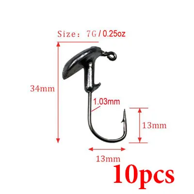 7g-10pcs OBSESSION Jig рыболовные тумблеры Свинцовые джиг-головки рыболовный крючок круглые Джиги Свинцовые Приманки пули Джиги Мягкая приманка в виде червя джигхад крюк - Цвет: 7g-10pcs
