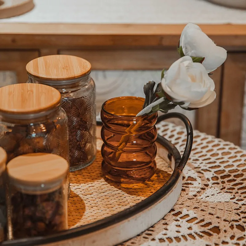 

Heat-resistant Beer Drinkware Tea Mug Water Bottle Wave Shape Glass Cup Coffee Juice Milk Tea Home Drinkware