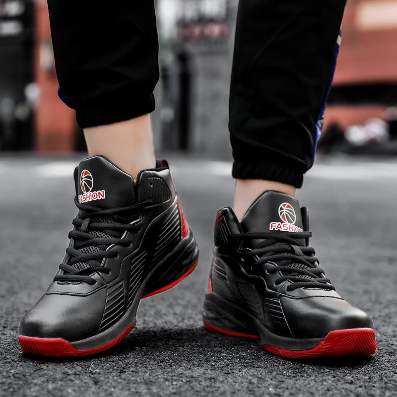 Мужская спортивная баскетбольная обувь ударопрочные высокие баскетбольные