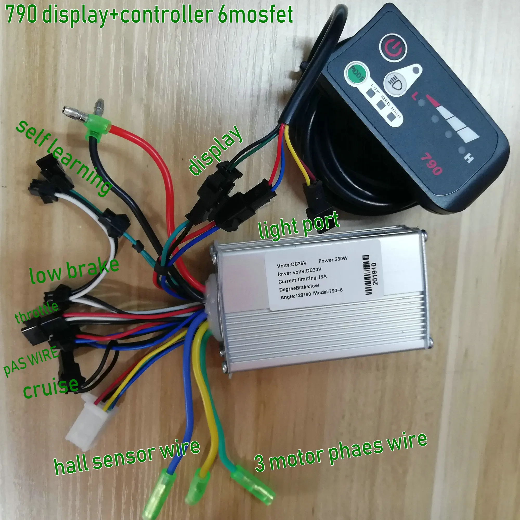 Светодиодный дисплей 790 + 6 км/ч круиз и светильник ель света контроллер BLDC 24v36v48v