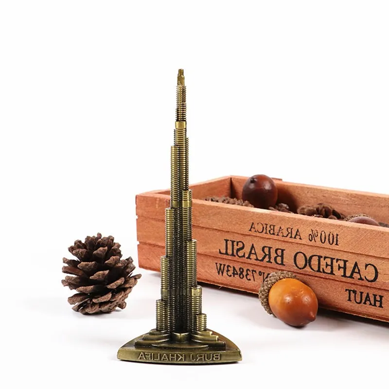 Металлическая статуэтка башни эрмакова Бурдж Халифа Дубаи скульптура в виде